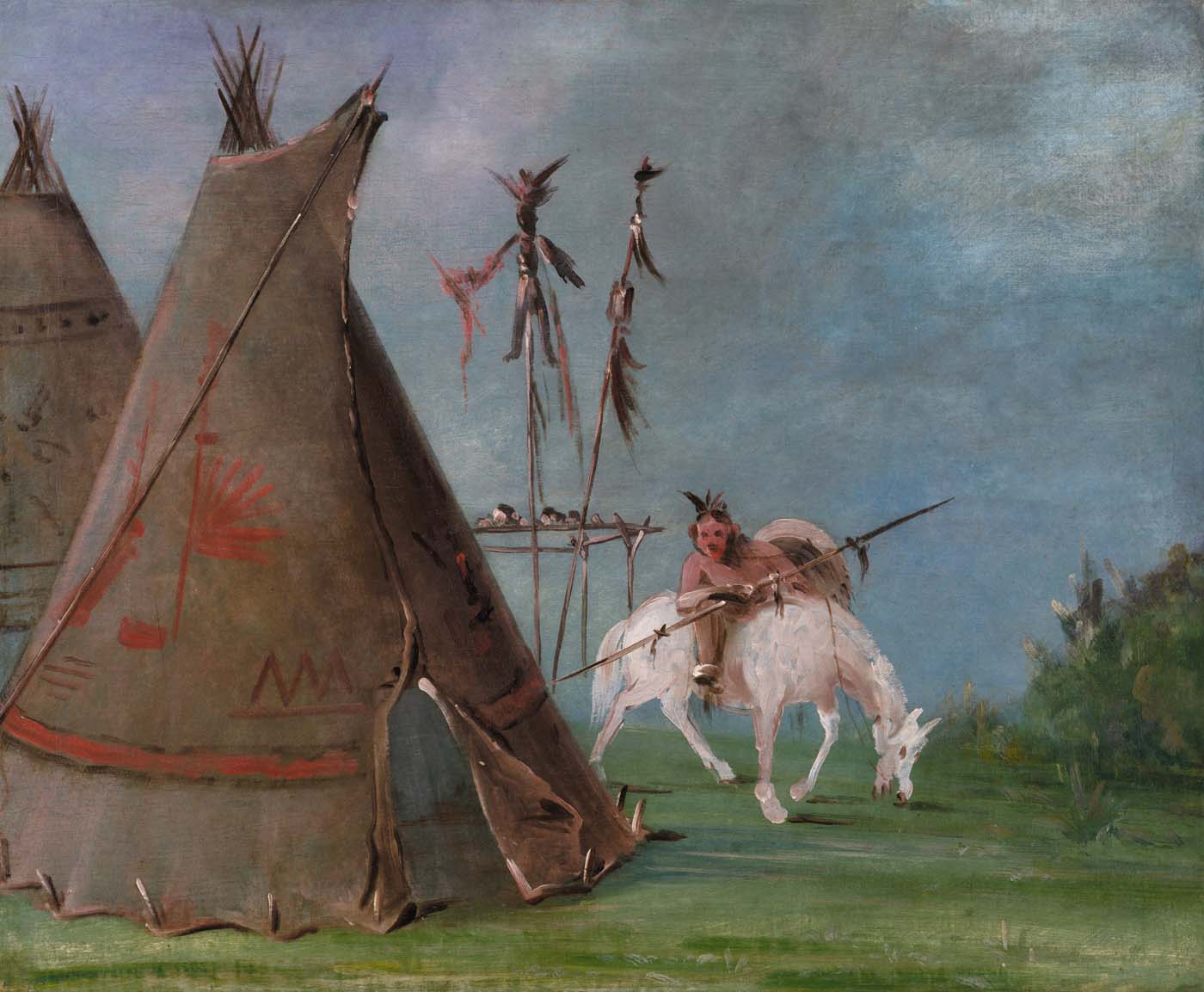 Loge Comanche des Peaux de Buffle - George Catlin