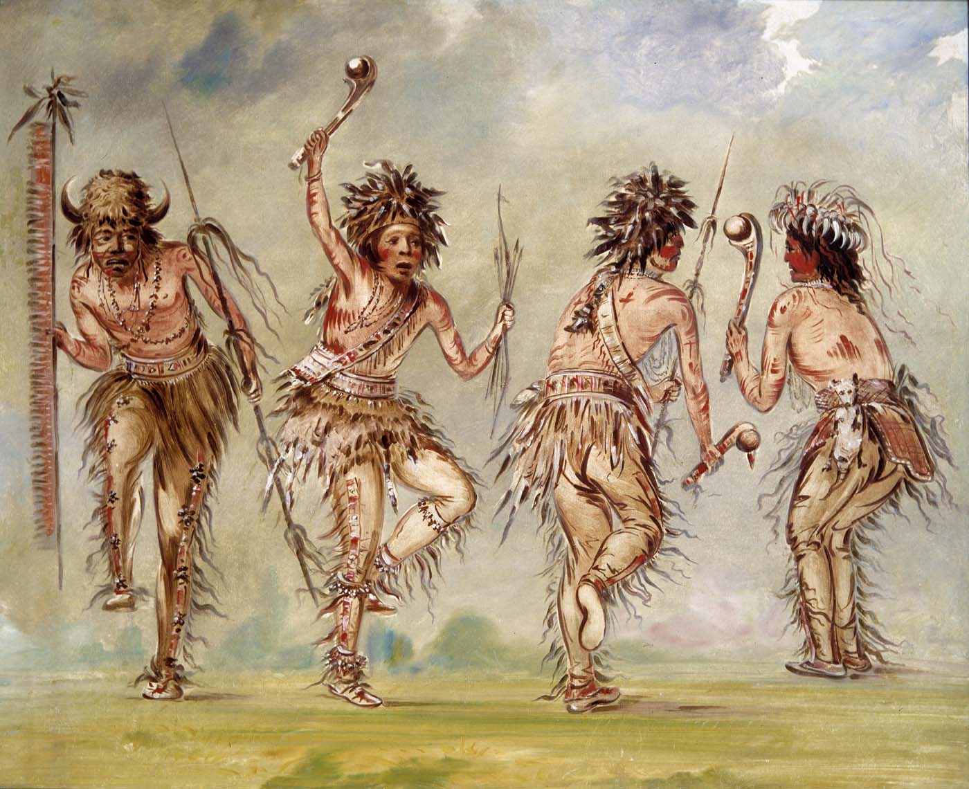 Quatre danseurs - George Catlin