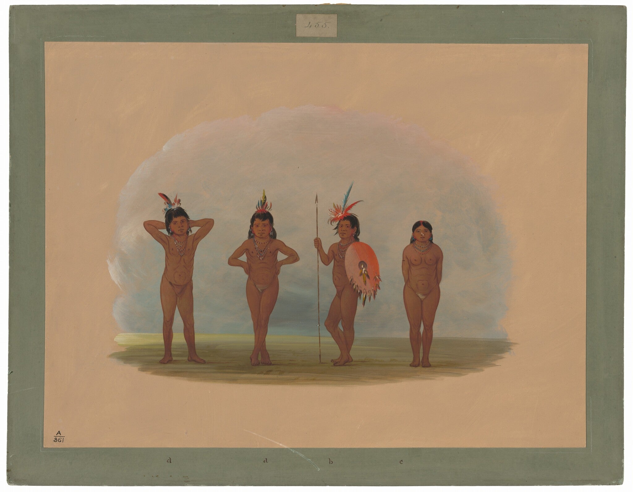 Quatre enfants Zurumati - George Catlin