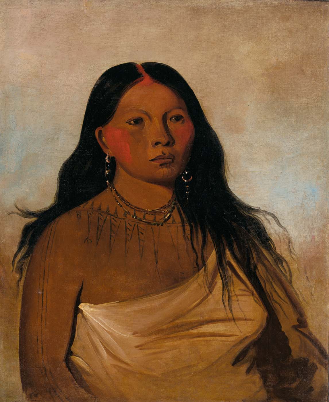 Káh-kée-tsee, Cuisses, une femme Wichita - George Catlin