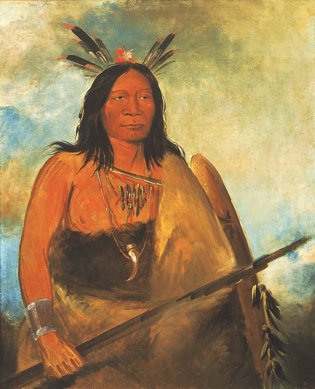 Kots-o-kó-ro-kó, Poil du cou du taureau, un chef - George Catlin