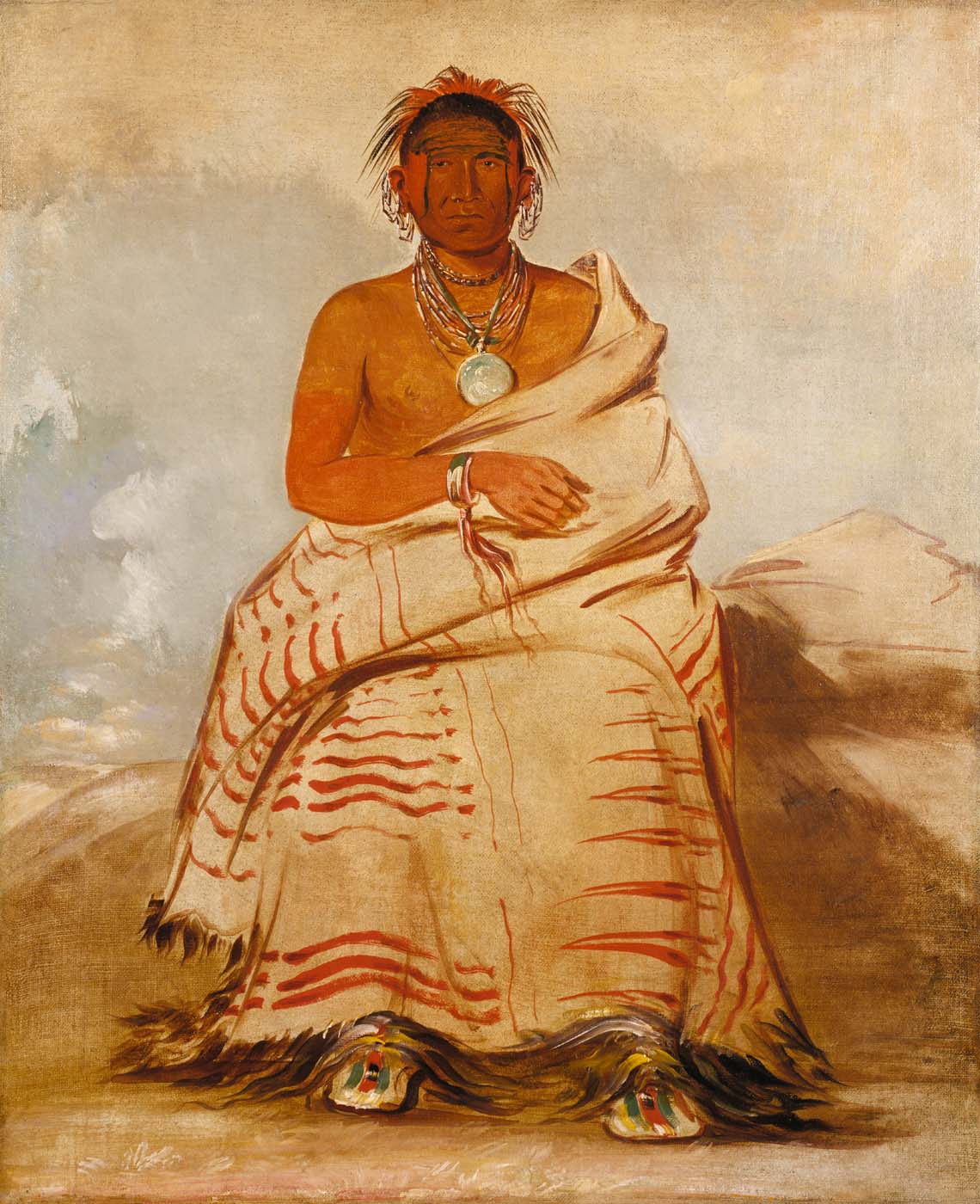 L'har-e-tar-rúshe, Homme de mauvaise humeur, un Skidi (Loup) Pawnee - George Catlin