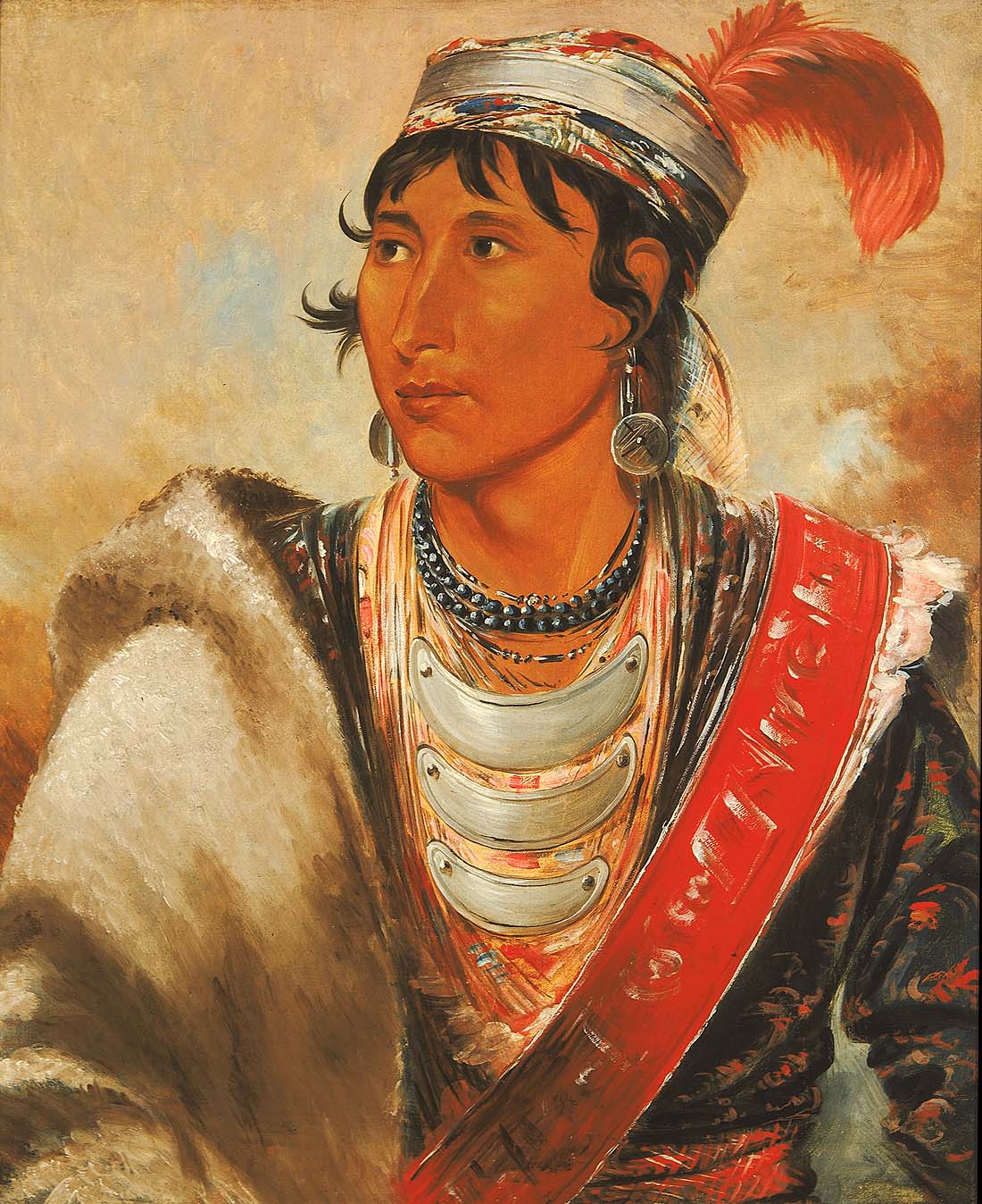 Láh-shee, le lécheur, surnommé « Creek Billy » - George Catlin