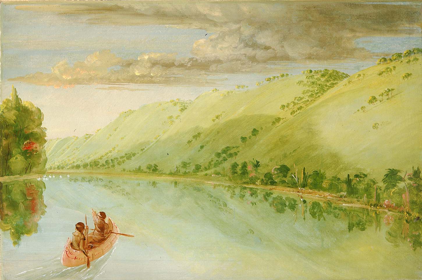 La Prairie de Madame Ferrebault, au-dessus de la Prairie du Chien - George Catlin