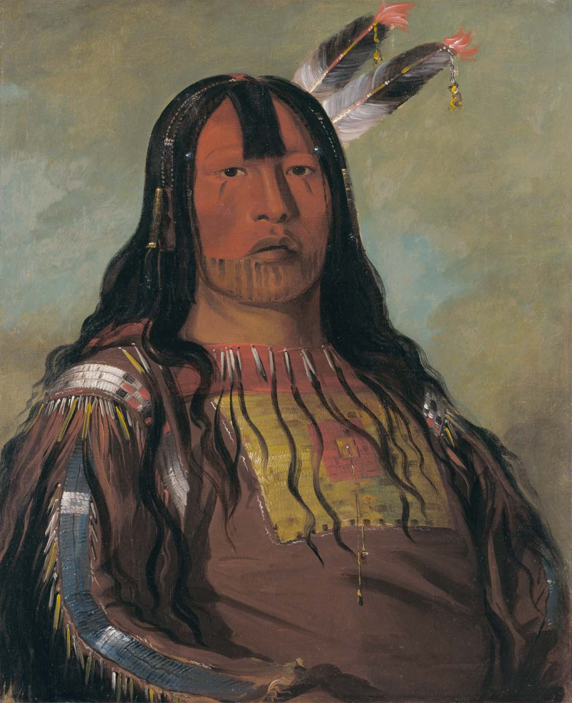 Mix-ke-móte-skin-na, Corne de Fer, un Guerrier - George Catlin