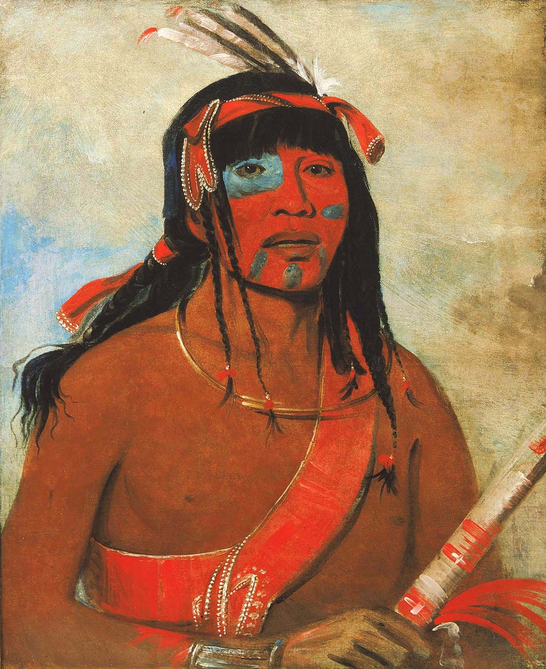 O-tá-wah, l'Ottaway, un guerrier - George Catlin