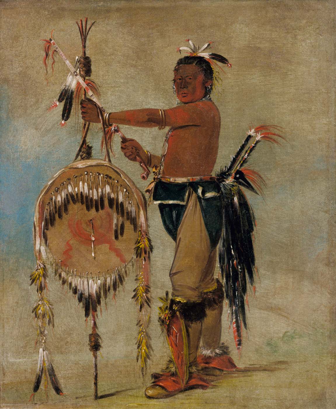 Pash-ee-pa-hó, Petit Chef Poignardant, un Vénérable Chef Sauk - George Catlin