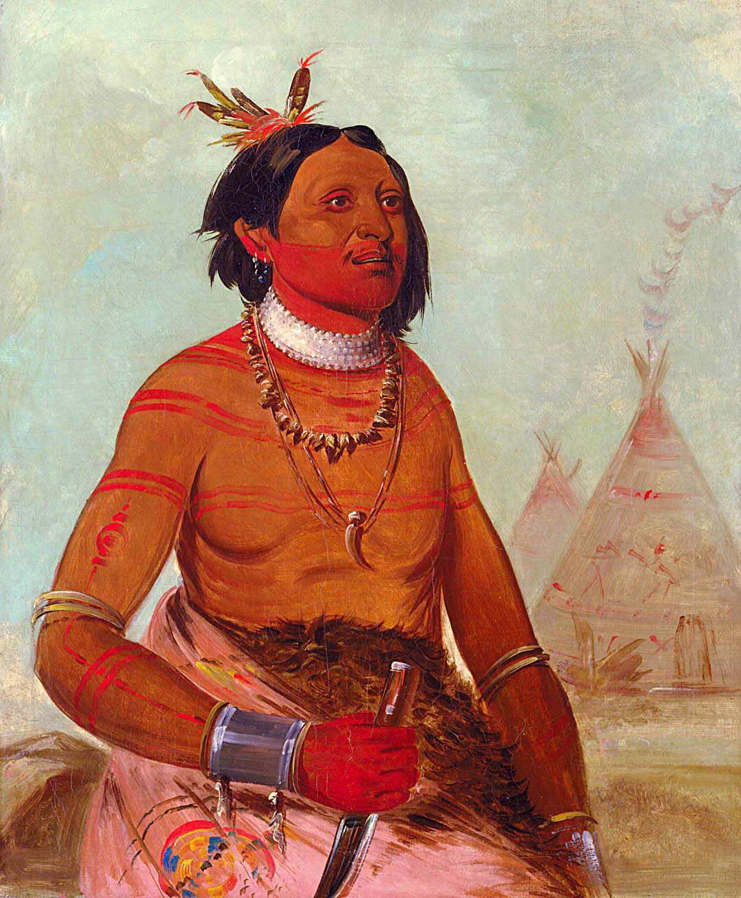 Quáy-hám-kay, Stone Shell, un courageux - George Catlin
