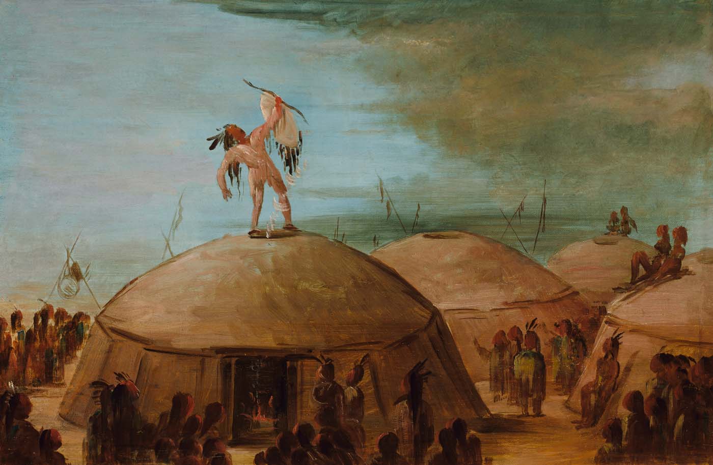 La fabrication de la pluie chez les Mandan - George Catlin
