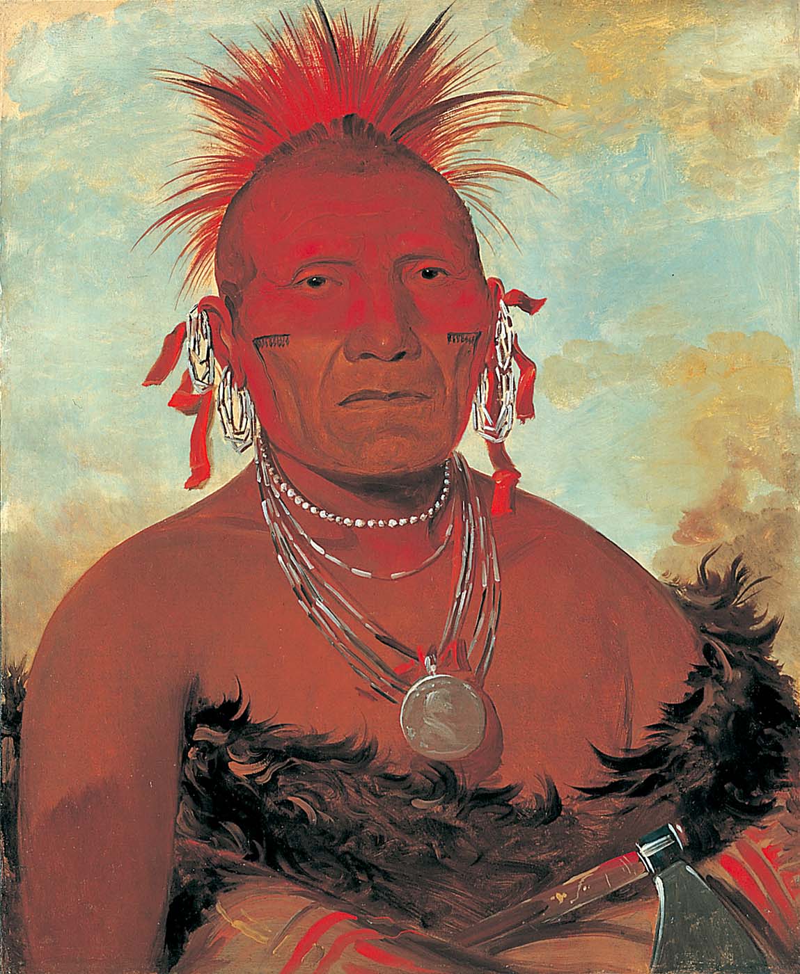 Shón-ka-ki-he-ga, chef de cheval, grand chef Pawnee - George Catlin