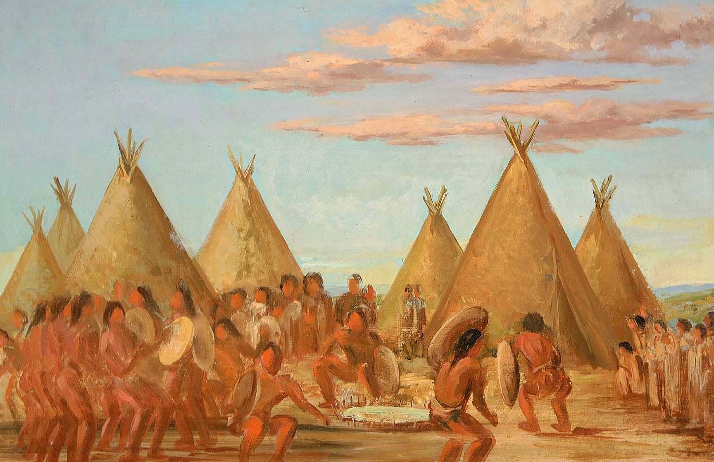 Fumer le bouclier - George Catlin