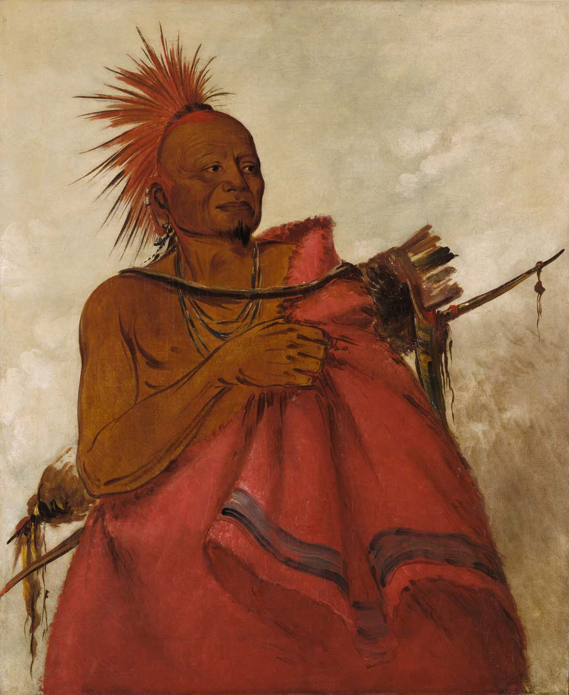 Tcha-tó-ga, Buffle fou, meurtrier de deux hommes blancs - George Catlin