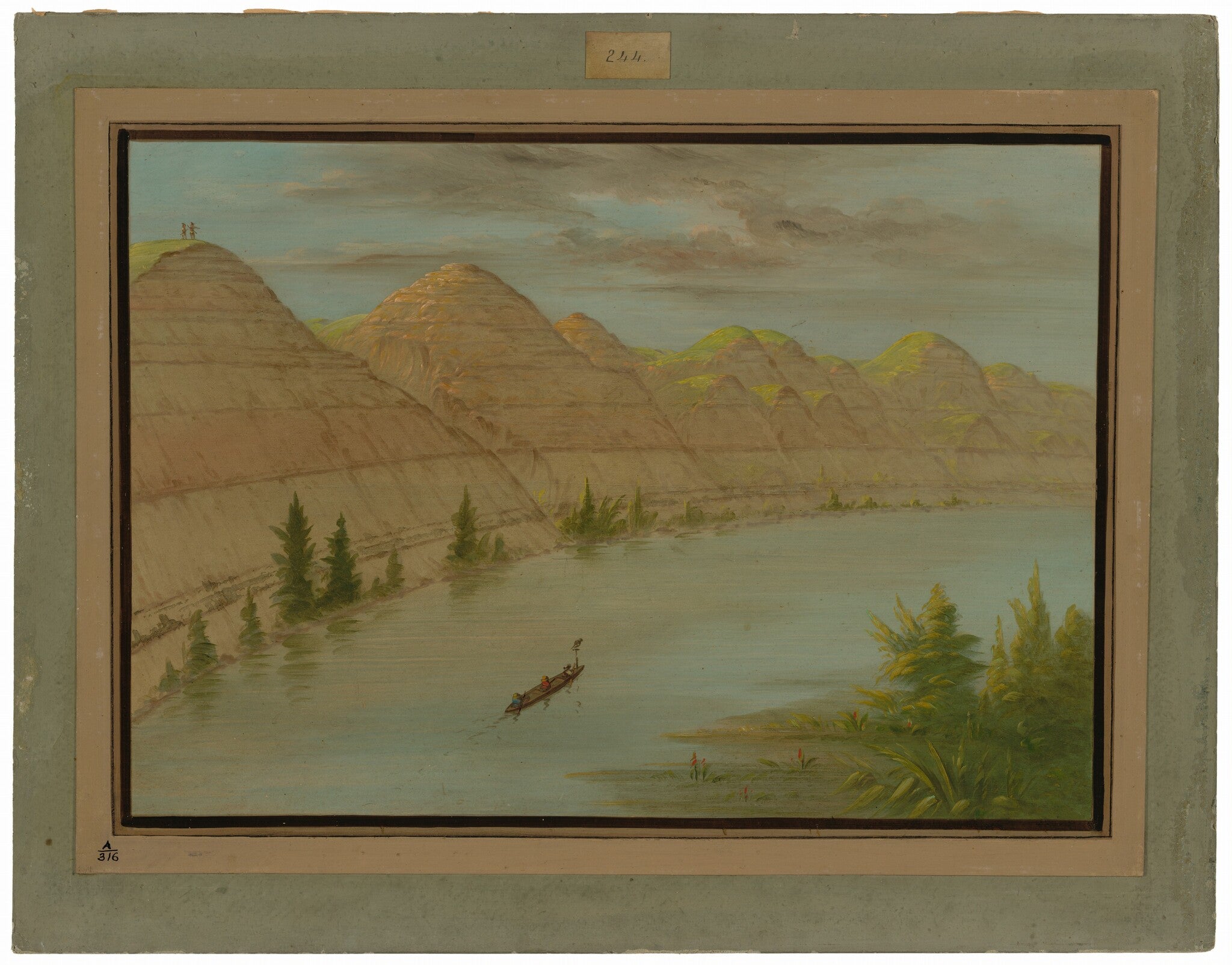 Vue du « Grand Détour », Haut-Missouri - George Catlin