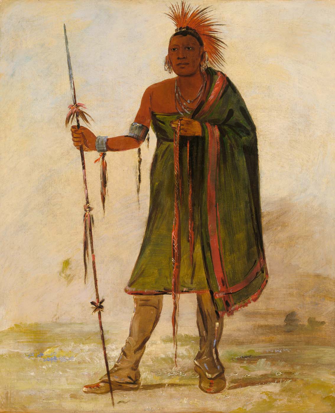 Wash-ím-pe-shee, fou, un guerrier distingué - George Catlin
