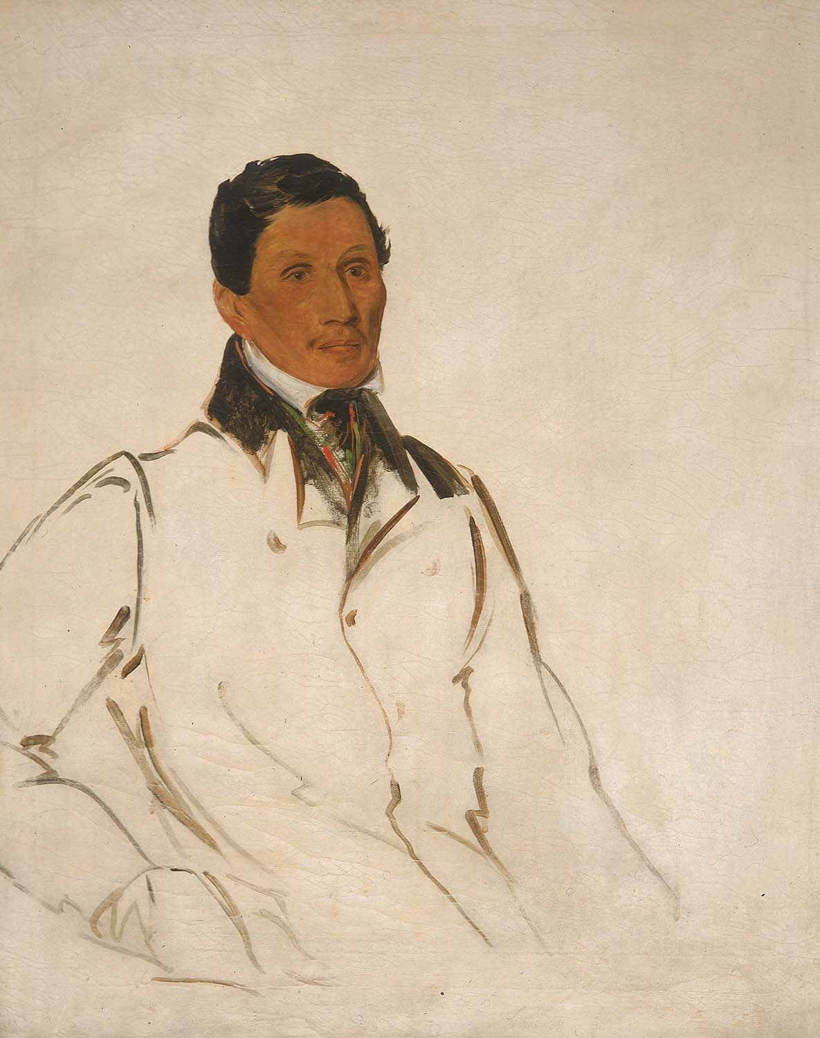 Waun-naw-con, The Dish (John W. Quinney), un prédicateur missionnaire - George Catlin