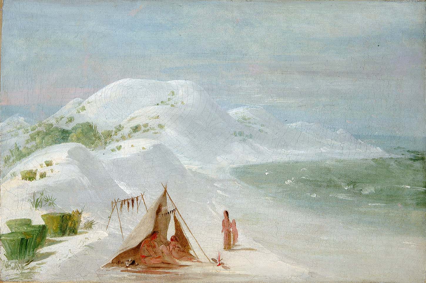 White Sand Bluffs, sur l'île de Santa Rosa, près de Pensacola - George Catlin