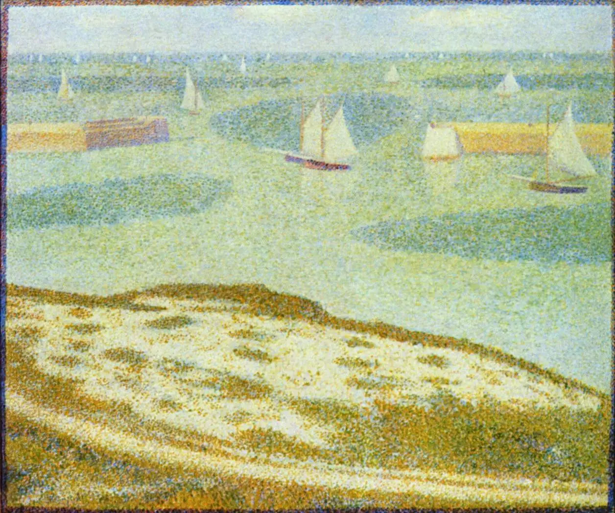 Reproduction du tableau « Port-en-Bessin, Entrée du port - Georges Seurat » par Alpha Reproduction en peinture à l’huile