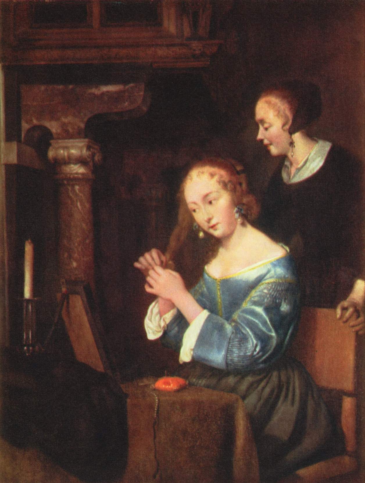 Femme se coiffe - Gerard ter Borch