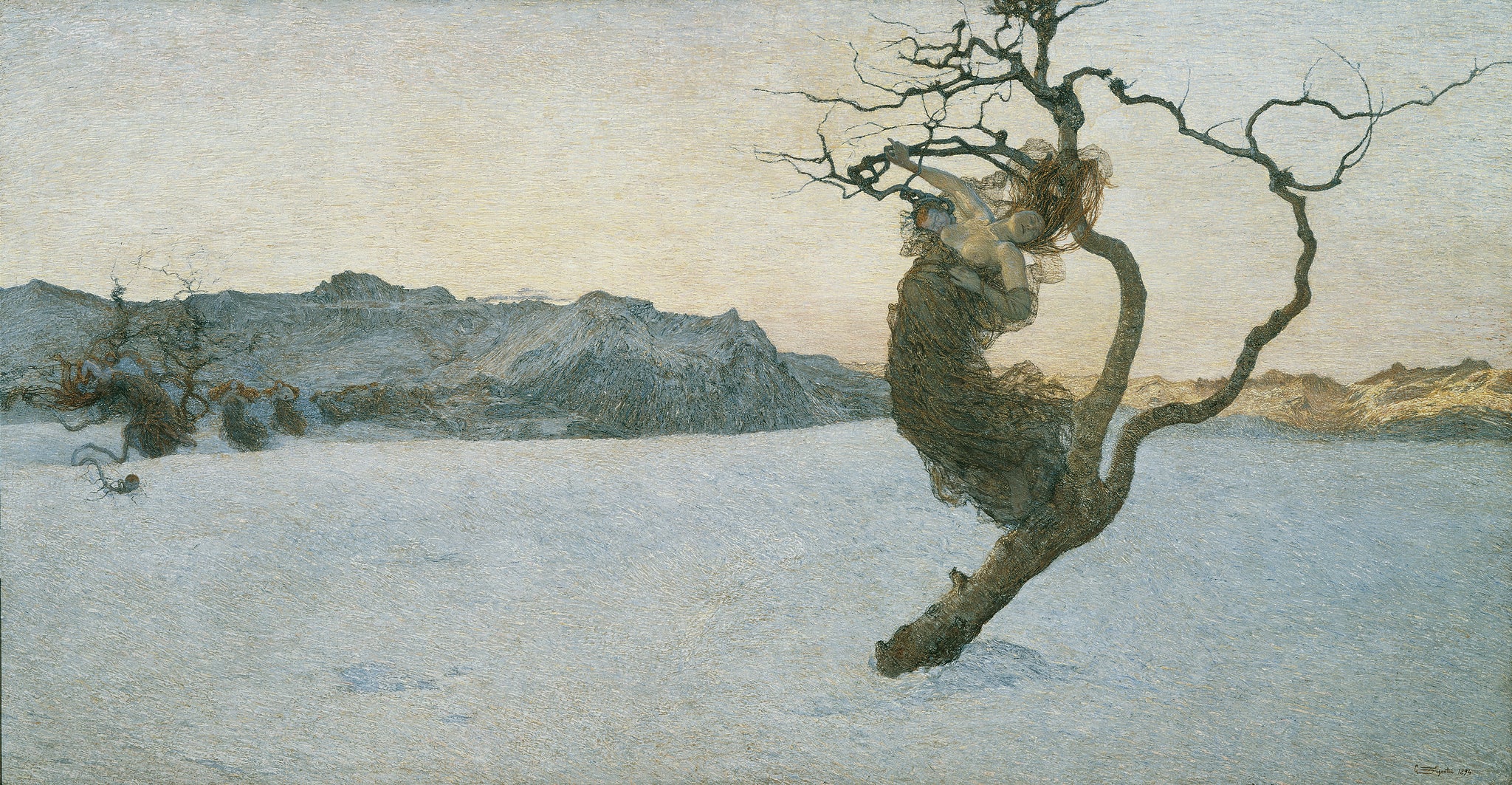 Les Mauvaises Mères, Giovanni Segantini, 1894, Huile sur toile