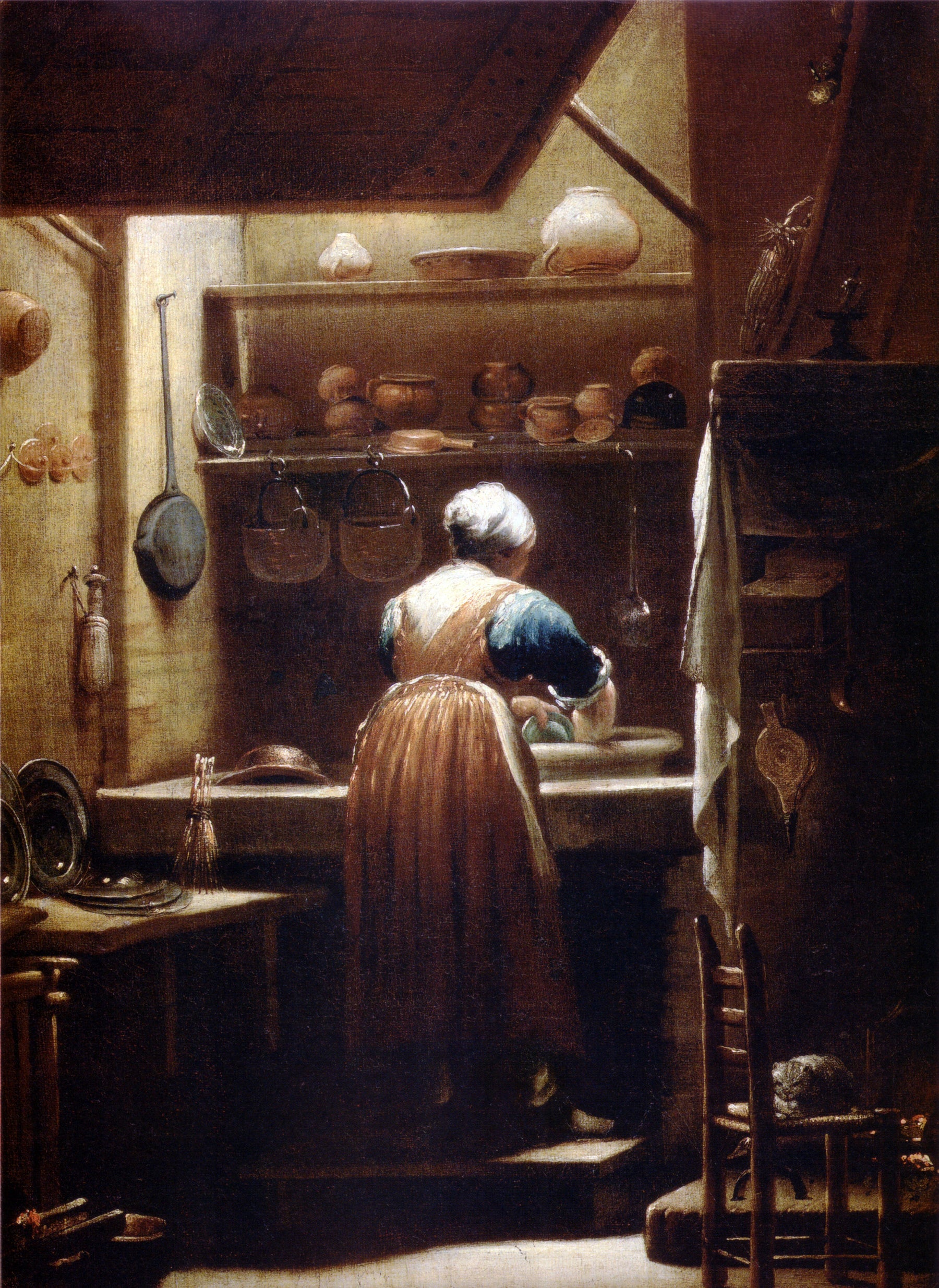La sguattera - Giuseppe Maria Crespi image 1 copie de tableau peinte à la main
