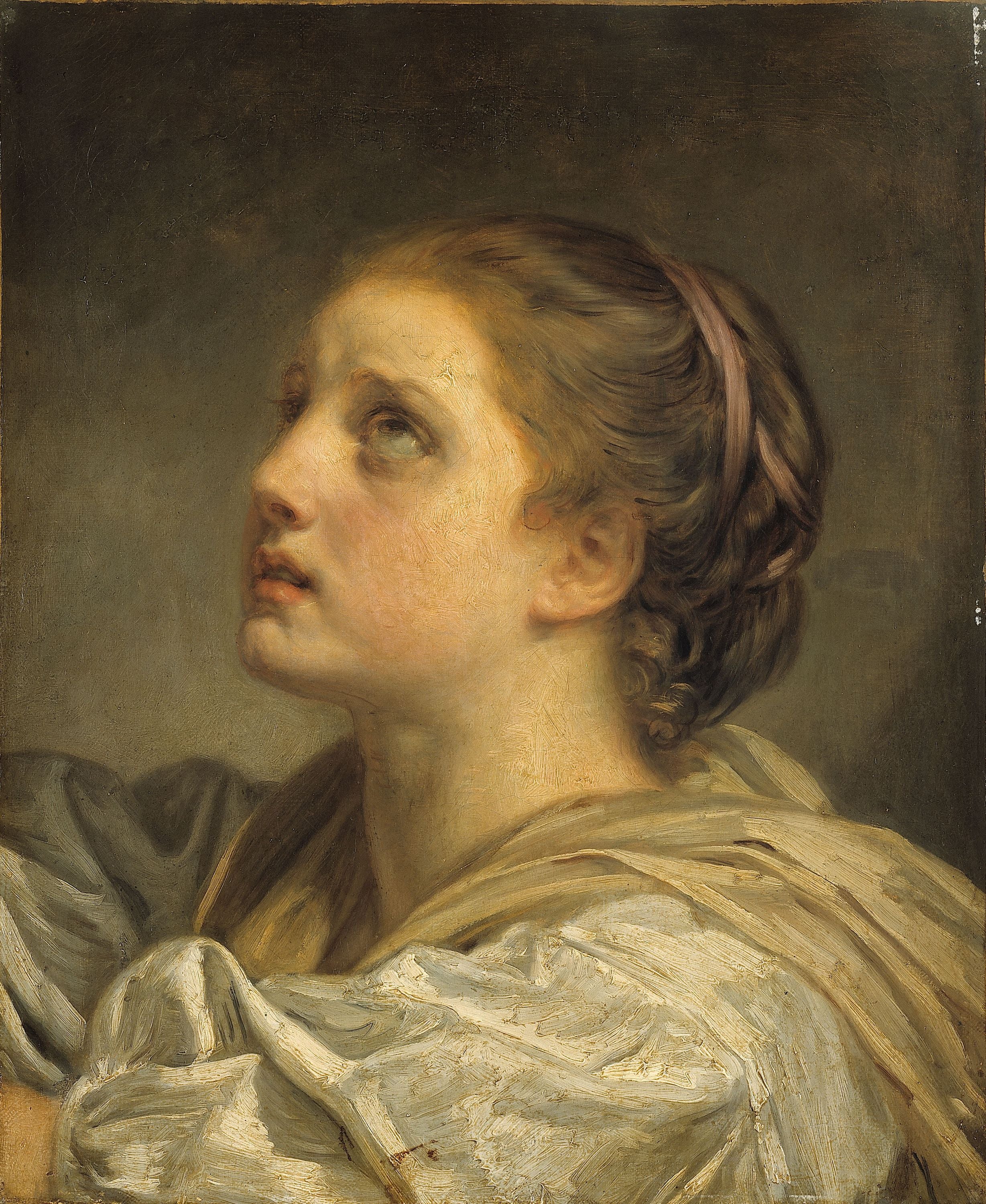 Tête de jeune femme - Jean-Baptiste Greuze - Alpha Reproduction