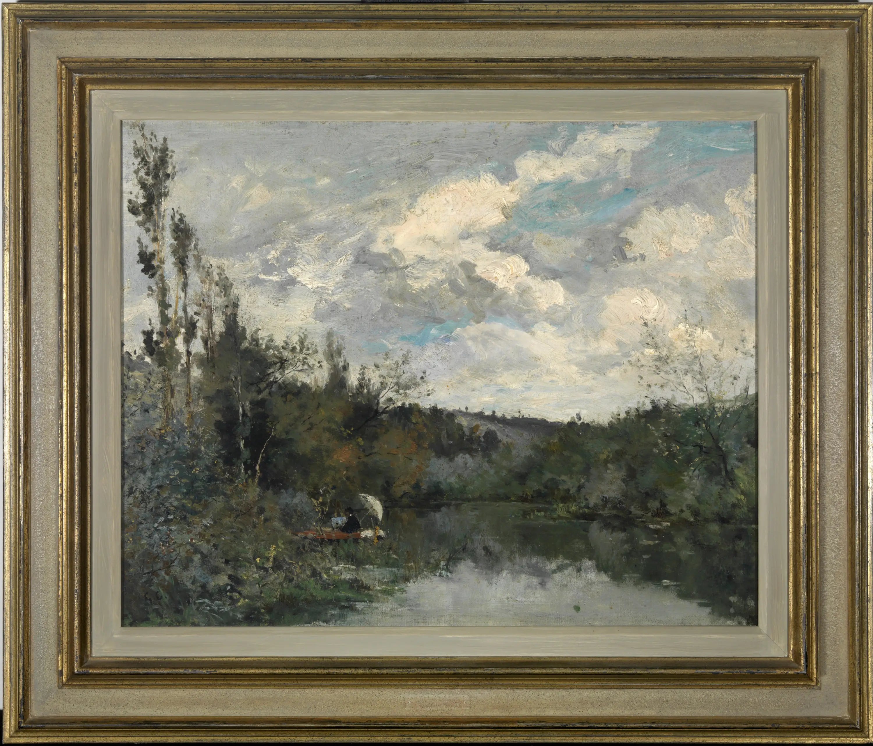 Reproduction du tableau « Le petit lac dans la forêt - Gustave Caillebotte » par Alpha Reproduction en peinture à l’huile