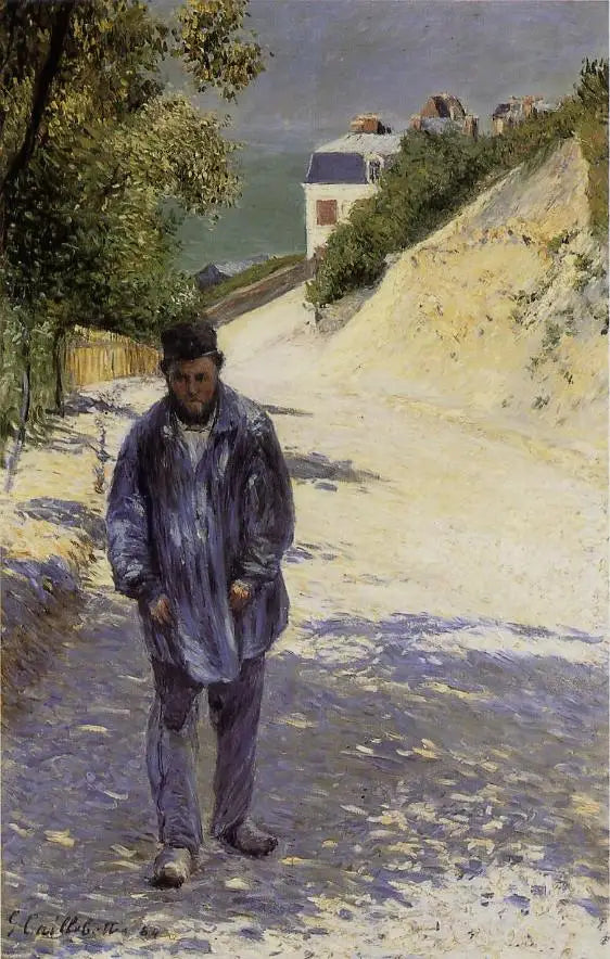 Reproduction du tableau « Le père Magloire sur le chemin de Saint-Clair à Étretat - Gustave Caillebotte » par Alpha Reproduction en peinture à l’huile
