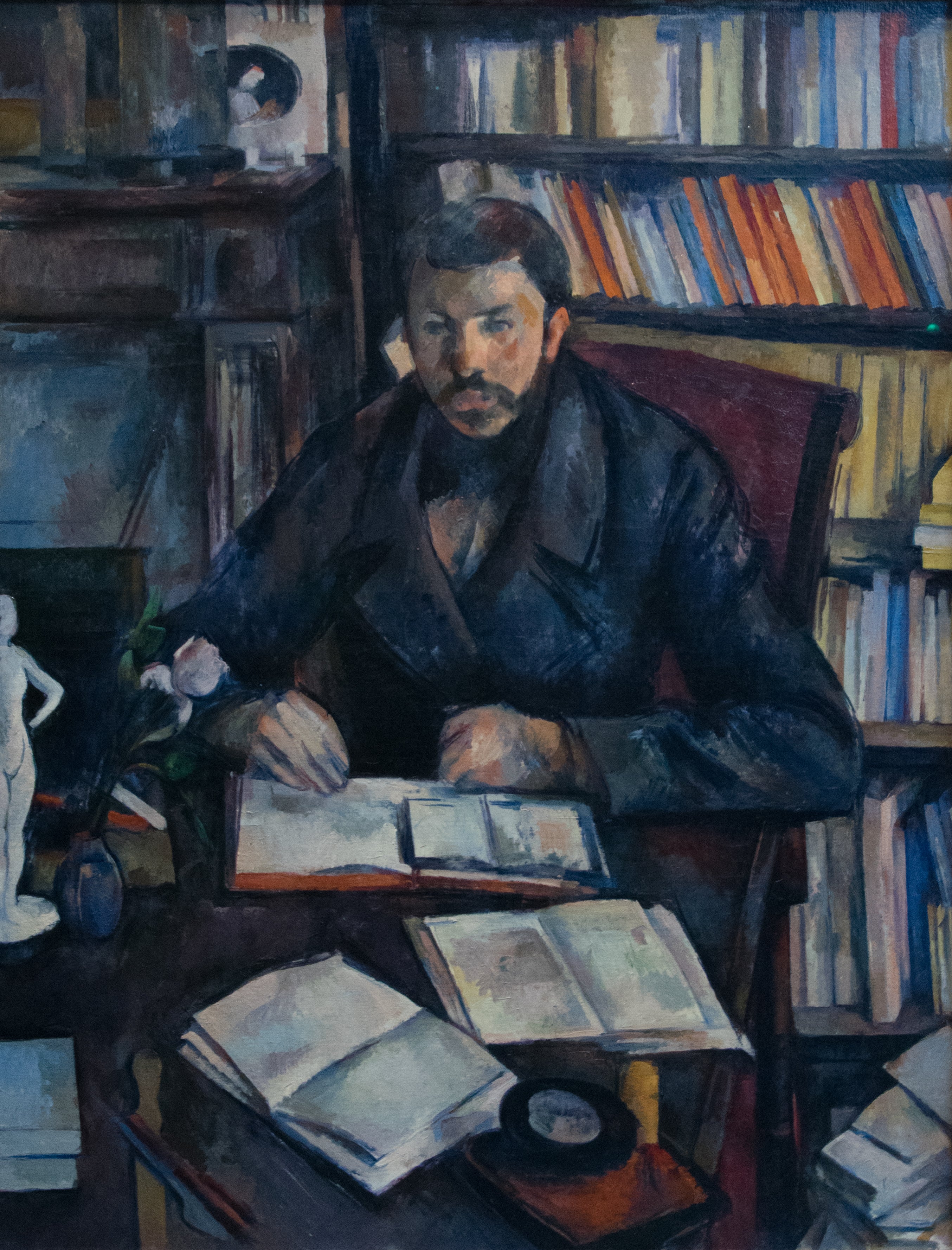 Reproduction du tableau « Portrait de Gustave Geffroy - Paul Cézanne » par Alpha Reproduction en peinture à l’huile