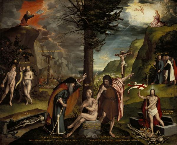 An Allegory of the Old and New Testaments - Hans Holbein le Jeune - Alpha Reproduction