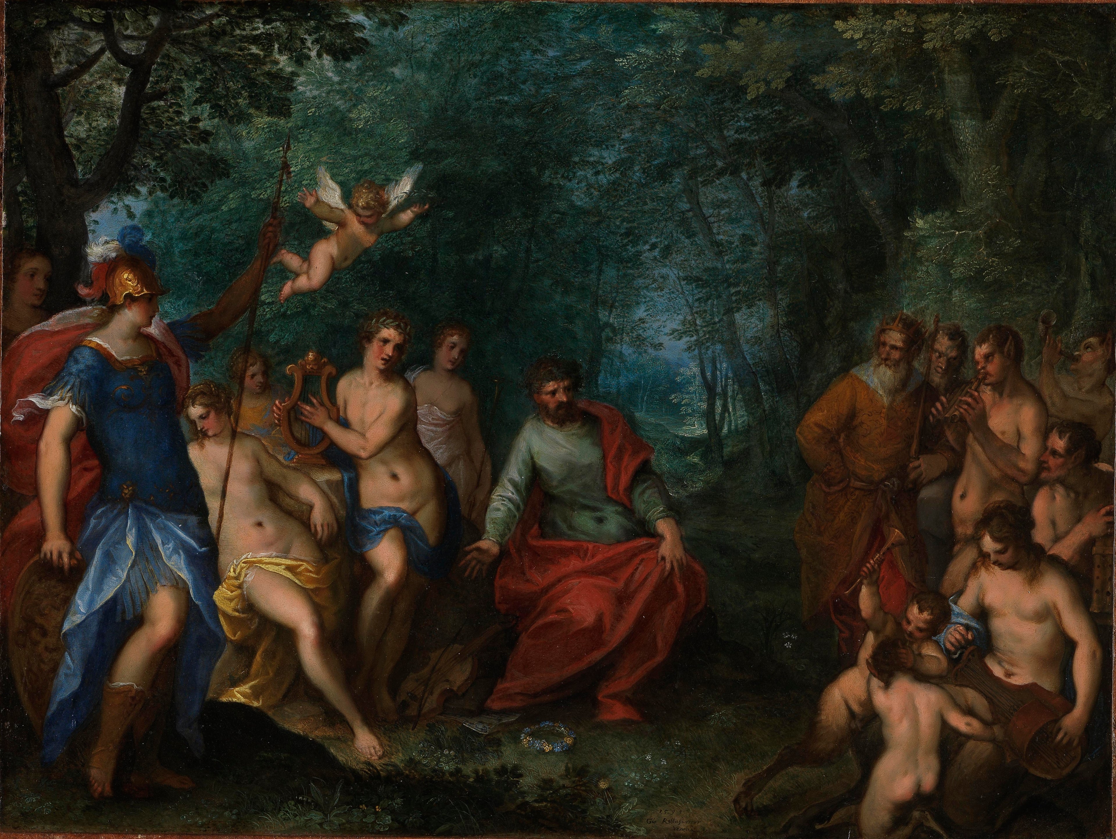 Le combat d'Apollon et de Pan - Jan Brueghel l'Ancien