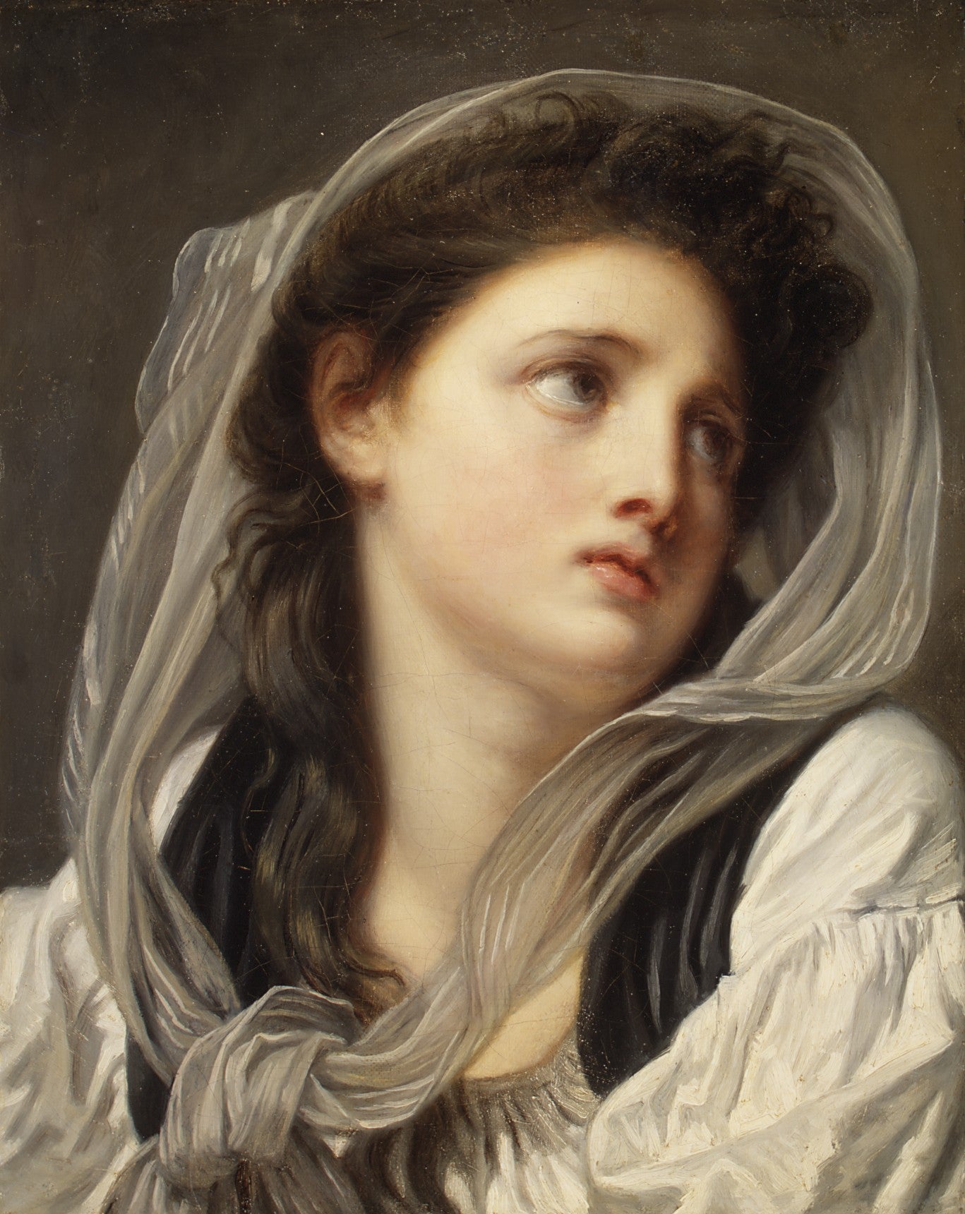 Tête de jeune femme - Jean-Baptiste Greuze - Alpha Reproduction