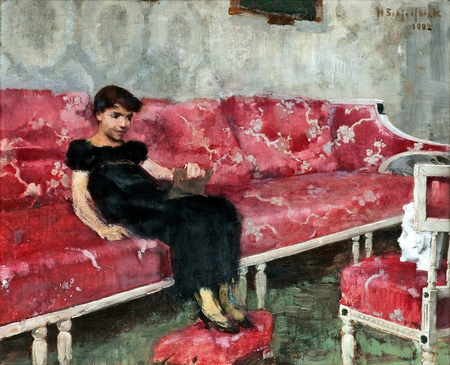 Girl on a Red Sofa (1882) - Helene Schjerfbeck