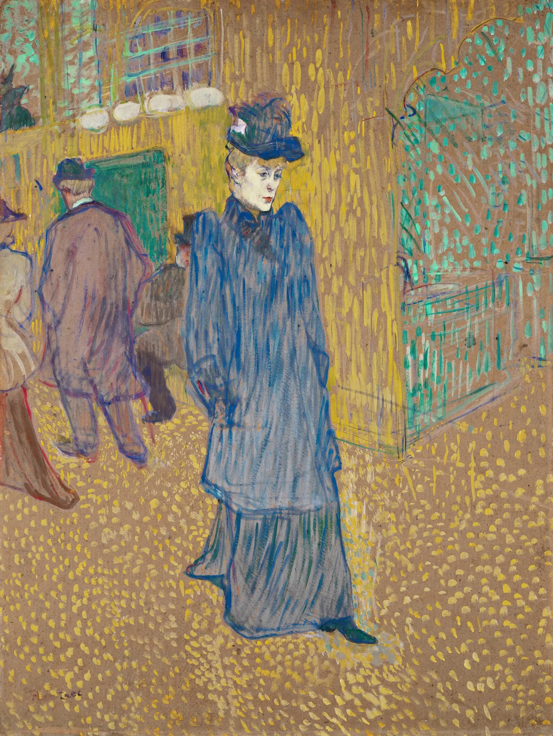 Reproduction du tableau « Jane Avril sortant du Moulin-Rouge - Henri de Toulouse-Lautrec » par Alpha Reproduction en peinture à l’huile