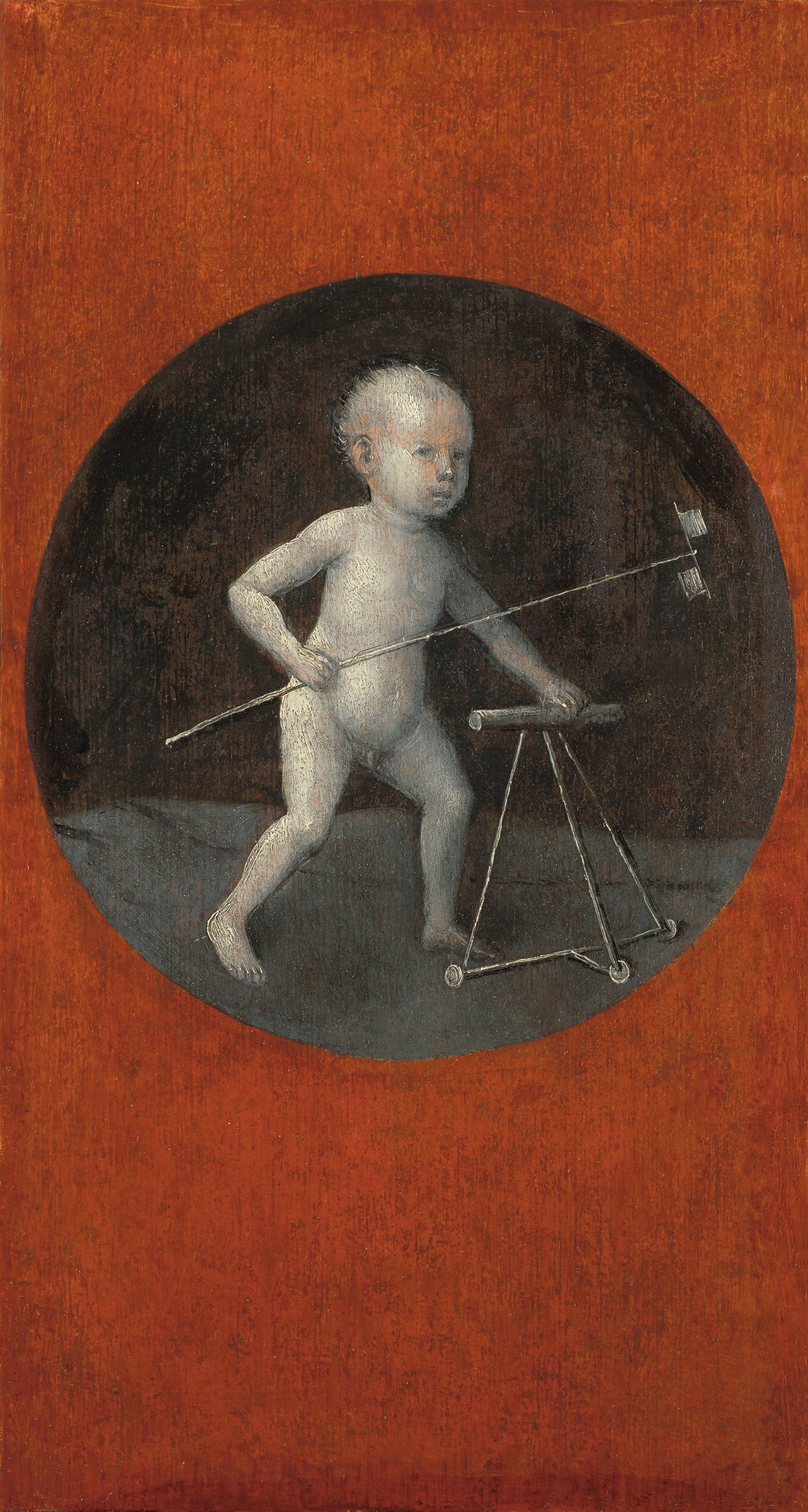 เด็กกับกังหันลมและรถเข็น - Hieronymus Bosch