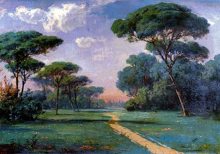 Paysage — Hoca Ali Rıza, 1898, huile sur toile