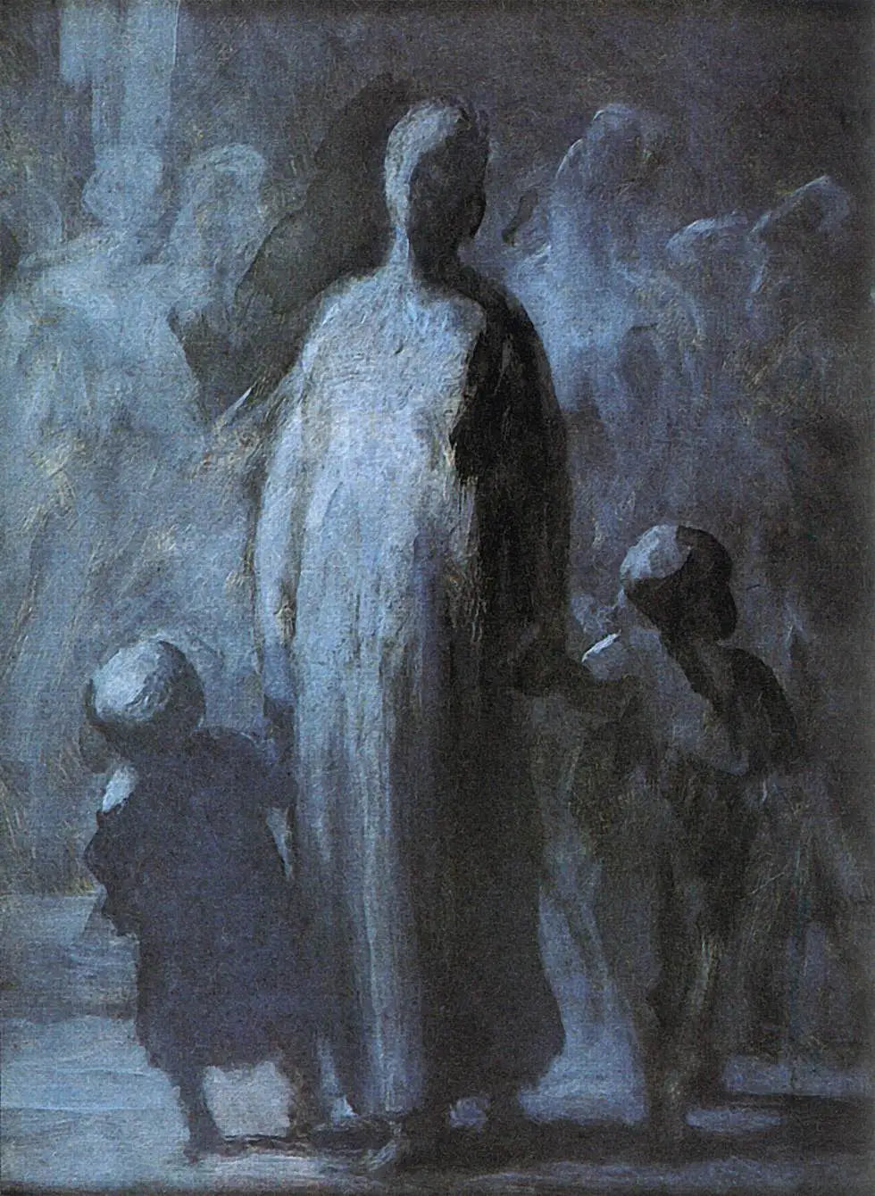 Femme avec deux enfants - Honoré Daumier - Alpha Reproduction