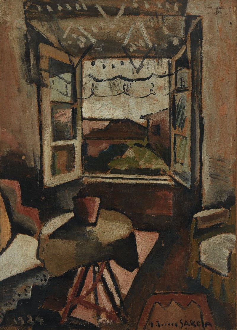 Intérieur avec fenêtre ouverte - Joaquín Torres García