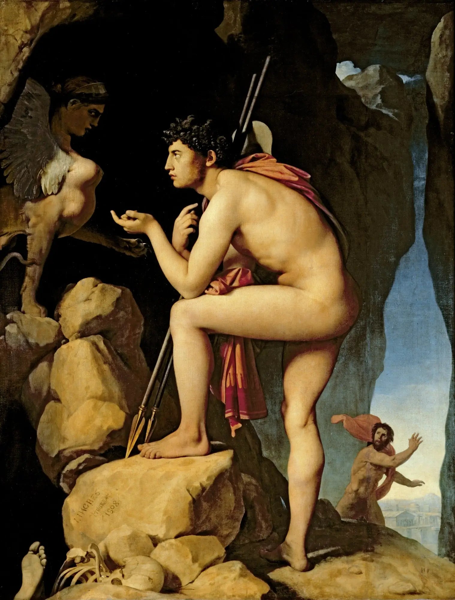 Œdipe explique l’énigme du sphinx - Jean-Auguste-Dominique Ingres - Alpha Reproduction