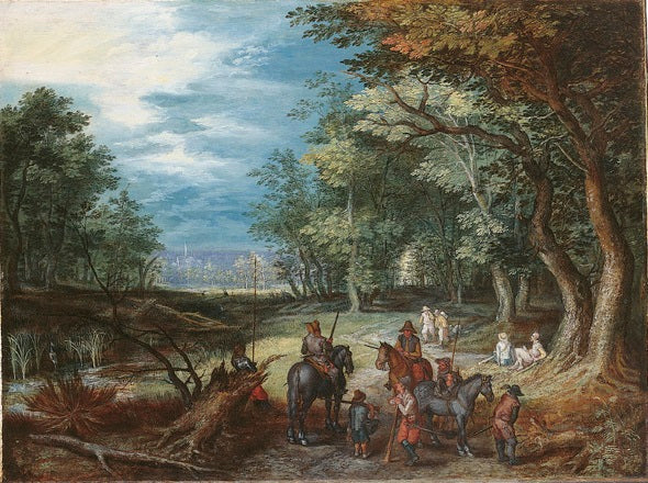 Des soldats dans une forêt - Jan Brueghel l'Ancien