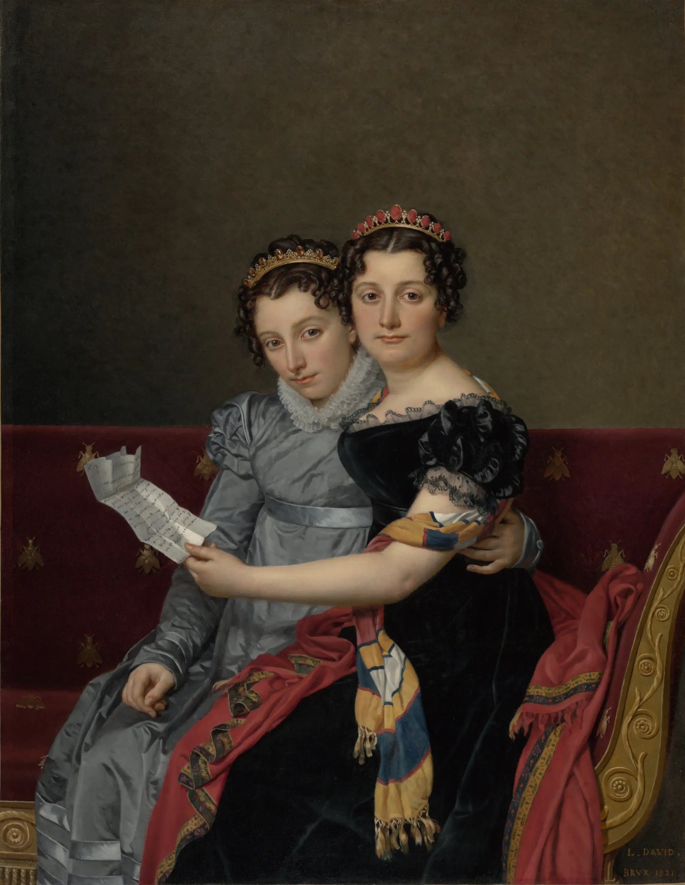 Reproduction du tableau « Charlotte et Zénaïde Bonaparte - Jacques-Louis David » par Alpha Reproduction en peinture à l’huile