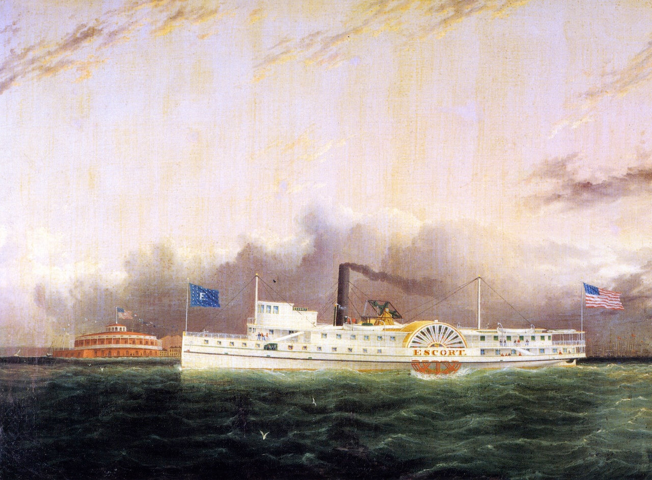 Le bateau à vapeur « Escord » au large de la batterie - James E. Buttersworth
