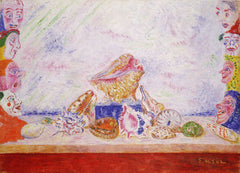 เปลือกหอยพร้อมหน้ากาก - James Ensor
