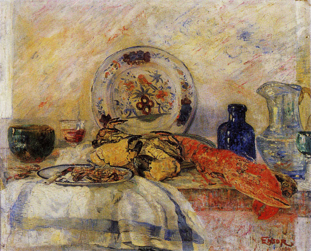 Still Life with Lobster and Crab - James Ensor
