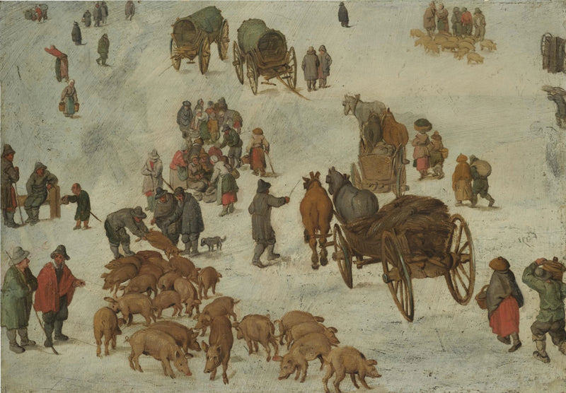 Études sur un marché porcin - Jan Brueghel le Jeune