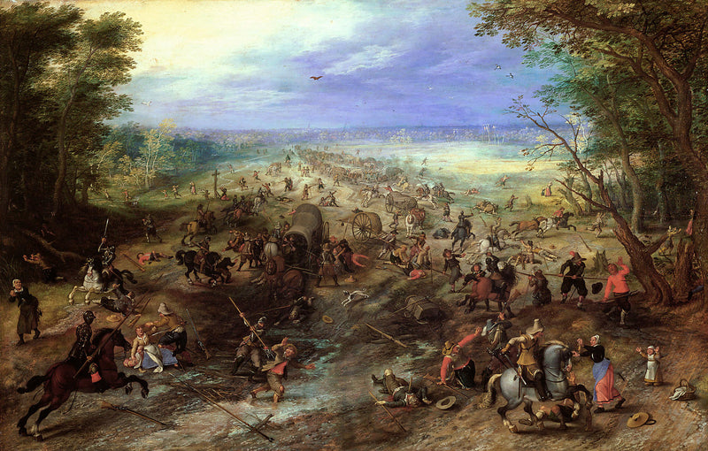 Attaque d'un convoi - Jan Brueghel l'Ancien