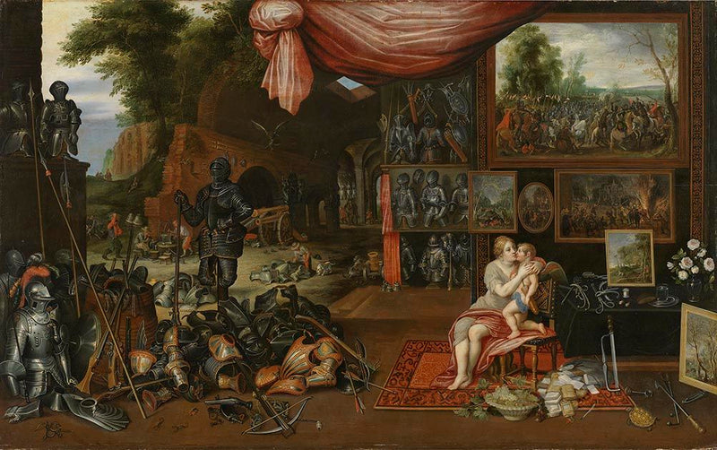 Vénus et Amour dans la Schmiede des Vulkan - Jan Brueghel l'Ancien