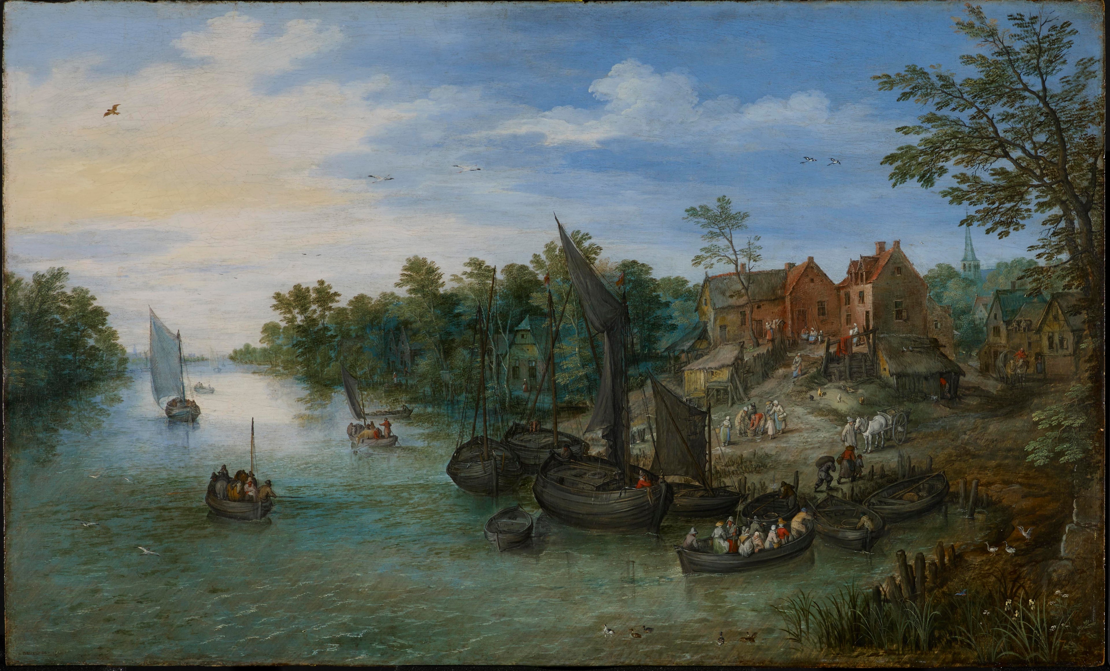 Paysage fluvial - Jan Brueghel l'Ancien