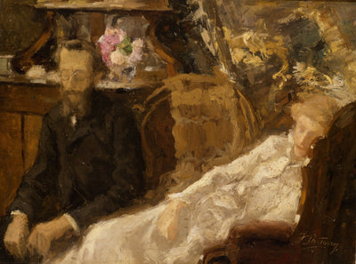 Intérieur avec Annie Toorop-Hall et Ernst Ahn - Jan Toorop - Alpha Reproduction