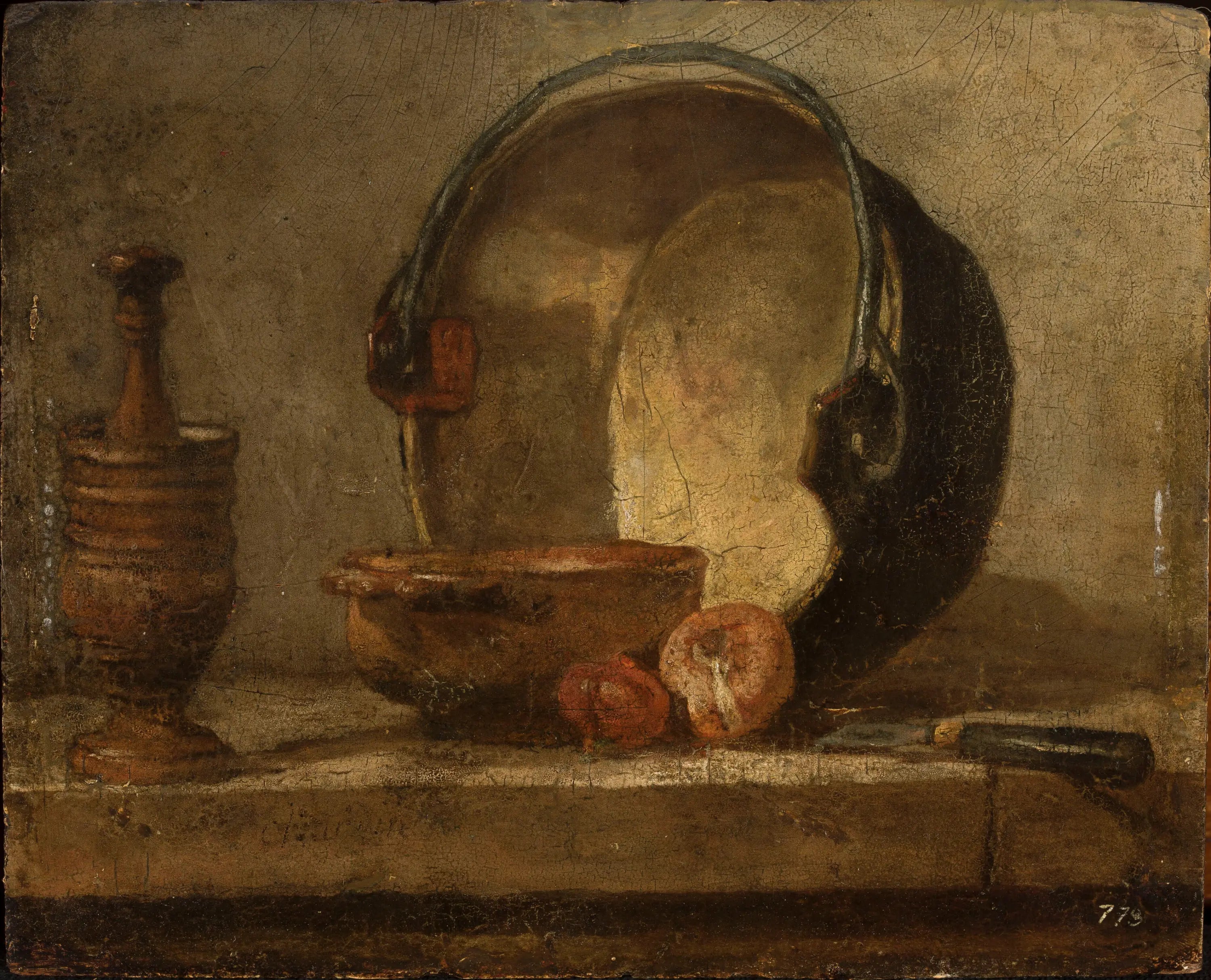 Nature morte aux ustensiles de cuisine - Jean Siméon Chardin - Alpha Reproduction
