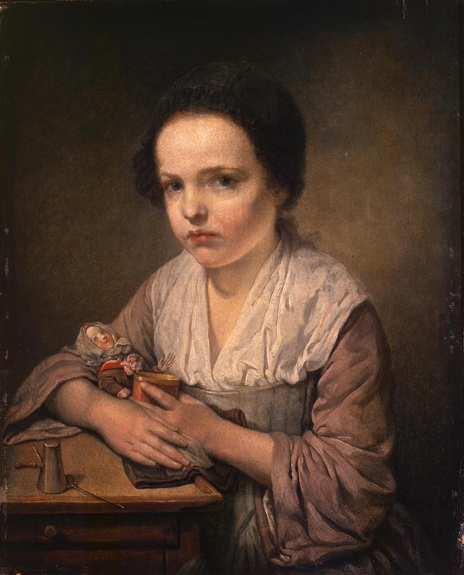 Fille avec une poupée - Jean-Baptiste Greuze - Alpha Reproduction